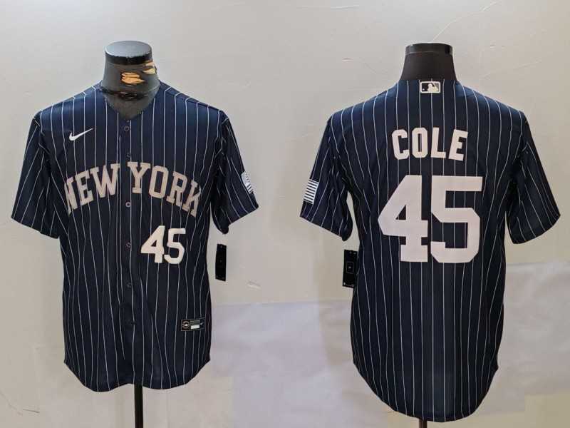 Men's New York Yankees #45 Gerrit Cole Navy Pinstripe Fashion Cool Base Jerseys,We sell and wholesale Men's New York Yankees #45 Gerrit Cole Navy Pinstripe Fashion Cool Base Jerseys on line form chian!